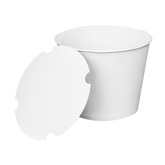 Wholesale 130oz Food Buckets with Paper Lids 215mm - 150 ct