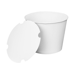 Wholesale 130oz Food Buckets with Paper Lids 215mm - 150 ct