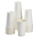 Wholesale 16oz Paper Hot Cups - White (90mm) - 1,000 ct