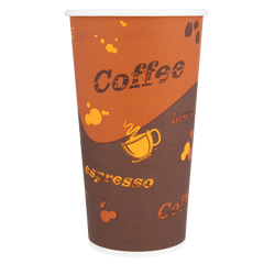 Wholesale 20oz Paper Hot Cups - Coffee 90mm - 600 ct