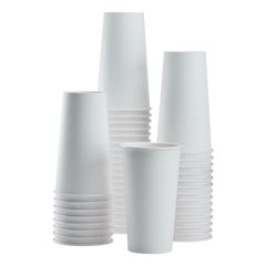 Wholesale 20oz Paper Hot Cups - White (90mm) - 600 ct