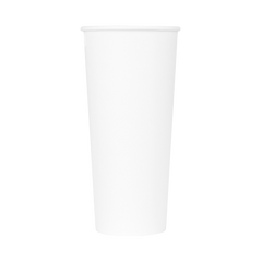 Wholesale 24oz Paper Hot Cups - White (90mm) - 500 ct