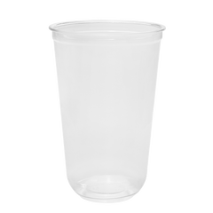 Wholesale 24oz PET Clear Cup, U-Shape 98mm - 600 ct