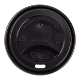 Wholesale 8 oz Paper Hot Cup Sipper Dome Lid Black - 1,000 ct