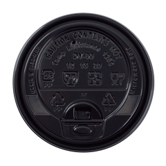 Wholesale 10-24oz Enclosure Lids - Black (90mm) - 1,000 ct