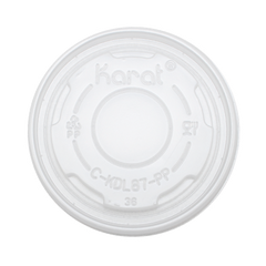 Wholesale 5oz Flat Translucent Lid (87mm) - 1,000 ct