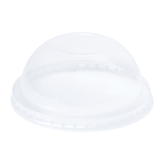 Wholesale 90mm PET Plastic Dome Lids - No Hole - 1,000 ct