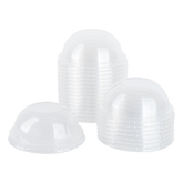 Wholesale 90mm PET Plastic Dome Lids - No Hole - 1,000 ct
