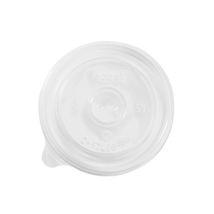 Wholesale 6/10oz PP Plastic Flat Lids for Paper and Gourmet Food Container 96mm - 1,000 ct