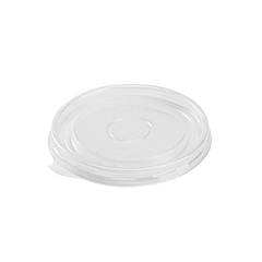 Wholesale 6/10oz PP Plastic Flat Lids for Paper and Gourmet Food Container 96mm - 1,000 ct