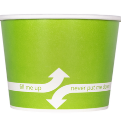 Wholesale 16 oz Green Ice Cream Paper Cups (112mm) - 1,000 ct