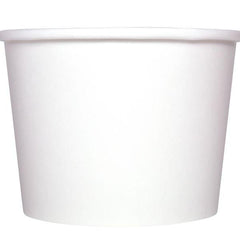 Wholesale 12 oz Solid White Ice Cream Paper Cups (100mm) - 1,000 ct