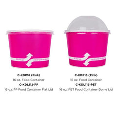 Wholesale 16 oz Pink Ice Cream Paper Cups (112mm) - 1,000 ct