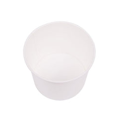 16 oz Solid White Ice Cream Paper Cups - 1000ct