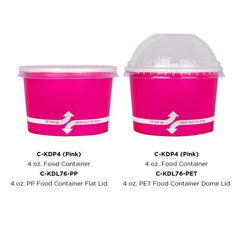 Wholesale 4 oz Pink Ice Cream Paper Cups (76mm) - 1,000 ct