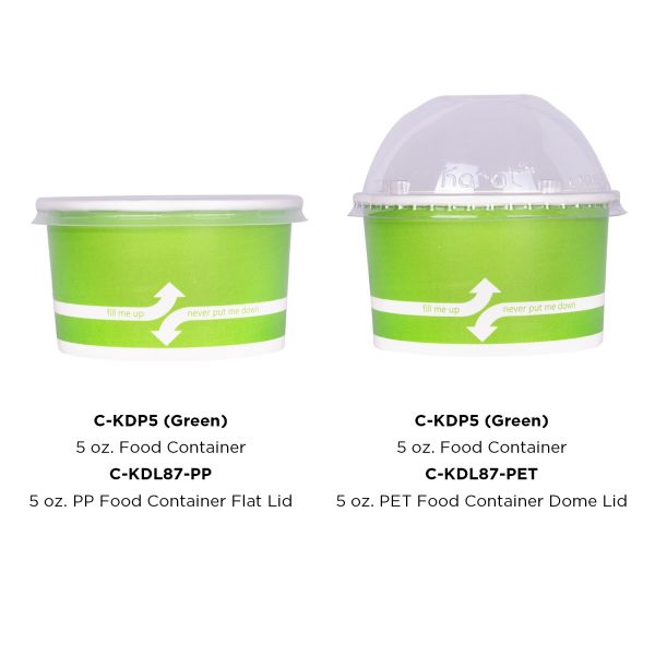 Wholesale 5 oz Green Ice Cream Paper Cups (87mm) - 1,000 ct 