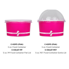 Wholesale 5 oz Pink Ice Cream Paper Cups (87mm) - 1,000 ct