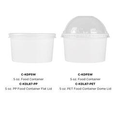 Wholesale 5 oz Solid White Ice Cream Paper Cups (87mm) - 1,000 ct