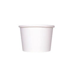 Wholesale 8 oz Solid White Ice Cream Paper Cups (95mm) - 1,000 ct