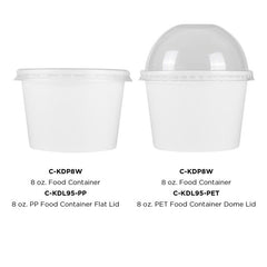 Wholesale 8 oz Solid White Ice Cream Paper Cups (95mm) - 1,000 ct