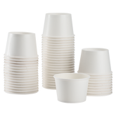 Wholesale 8 oz Solid White Ice Cream Paper Cups (95mm) - 1,000 ct