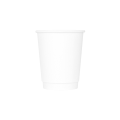 Wholesale 8oz Insulated Paper Hot Cups - White (80mm) - 500 ct