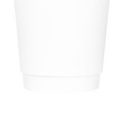 Wholesale 8oz Insulated Paper Hot Cups - White (80mm) - 500 ct