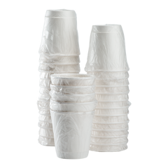 Wholesale 10oz Insulated Paper Hot Cups - White (90mm) - 500 ct