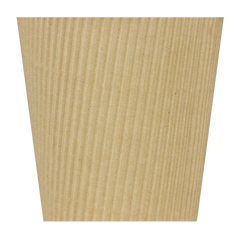 Wholesale 10oz Ripple Paper Hot Cups - Kraft (90mm) - 500 ct