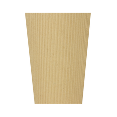 Wholesale 16oz Ripple Paper Hot Cups - Kraft (90mm) - 500 ct