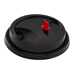 Wholesale 24oz Sipper Dome Lid for Tall Premium Plastic Cup - Black - 1000 ct