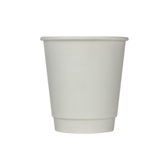 Wholesale 10oz Wrapped Insulated Paper Hot Cups - White (90mm) - 500 ct