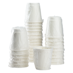 Wholesale 10oz Wrapped Insulated Paper Hot Cups - White (90mm) - 500 ct