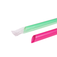 Wholesale 9'' Boba Straws (10mm) Poly Wrapped - Mixed Colors - 1,600 ct