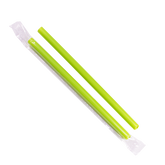 Wholesale 9'' Boba Straws (10mm) Poly Wrapped - Green - 1,600 ct