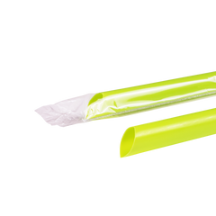 Wholesale 9'' Boba Straws (10mm) Poly Wrapped - Green - 1,600 ct