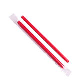 Wholesale 9" Boba Straws (10mm) Poly Wrapped - Red - 1,600 ct