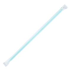 Wholesale 9'' Giant Straws (8mm) Paper Wrapped - Aqua - 2,500 ct