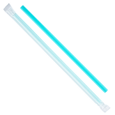 Wholesale 9'' Giant Straws (8mm) Paper Wrapped - Aqua - 2,500 ct