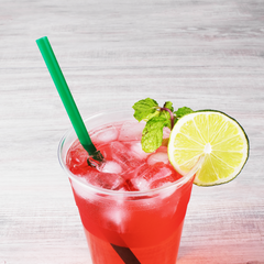 Wholesale 9'' Giant Straws (8mm) Paper Wrapped - Green - 2,500 ct