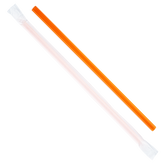 Wholesale 9'' Giant Straws (8mm) Paper Wrapped - Orange - 2,500 ct