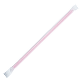 Wholesale 9'' Giant Straws 8mm Paper Wrapped - Pink - 2,500 ct