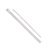 Wholesale 7.75'' Flexible Jumbo Straws (5mm) Paper Wrapped - Clear - 10,000 ct