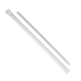 Wholesale 7.75'' Jumbo Straws (5mm) Paper Wrapped - Clear - 2,000 ct