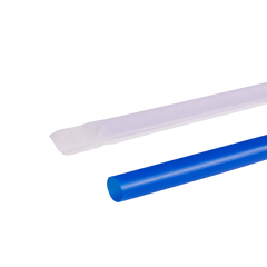 Wholesale 9'' Giant Straws (8mm) Paper Wrapped - Blue - 1,200 ct