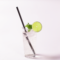 Wholesale 10.25'' Giant Straws (8mm) Paper Wrapped - Black - 1,200 ct