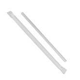 Wholesale 7.75'' Giant Straws (8mm) Paper Wrapped - Clear - 7,500 ct