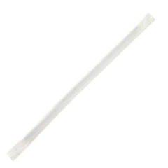 Wholesale 7.5" Plastic Black Stir Straw Wrapped - 5,000 ct