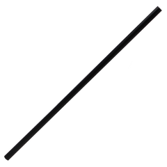 Wholesale 7.75'' Jumbo Straws (5mm) Unwrapped - Black - 12,000 ct