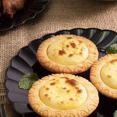 Wholesale 7" PS Plastic Scalloped Plate Black - 240 ct